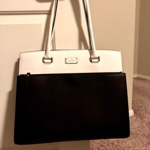 Authentic Kate Spade Large Leather B/W Bag